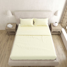 Pure Cotton Cornsilk Luxury Satin Stripes King Size Bedsheet Collection