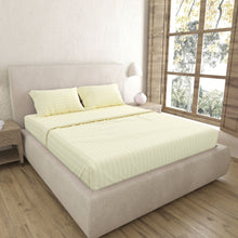 Pure Cotton Cornsilk Luxury Satin Stripes King Size Bedsheet Collection