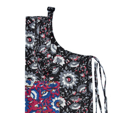 Floral Motif print beautiful black apron