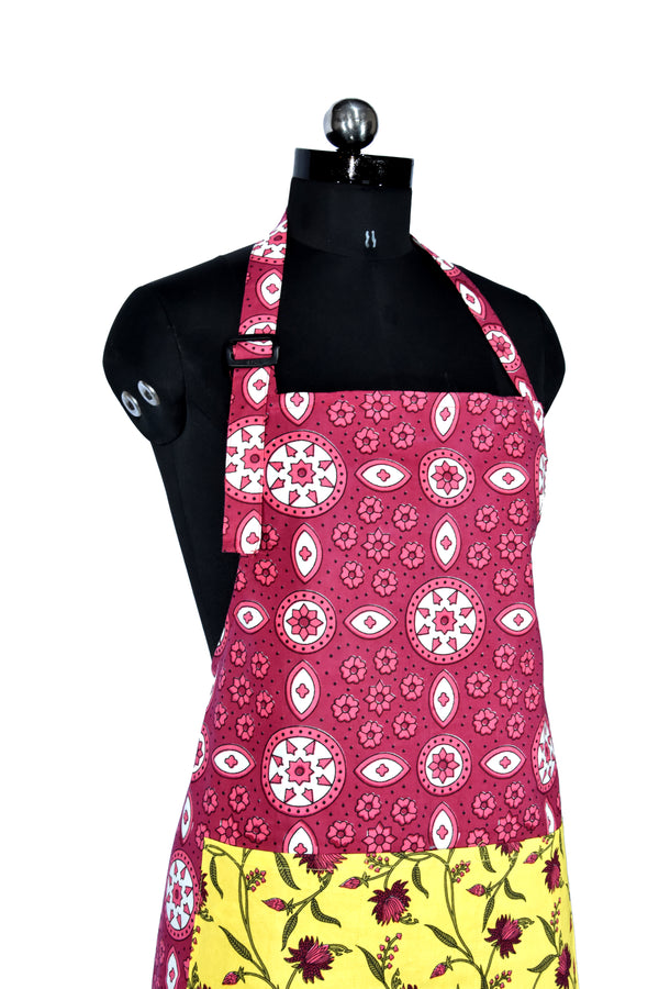 Circular pattern Persian red apron