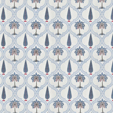 King Size Bedsheet with Hand Block Printed Blue Trees and Floral Design
