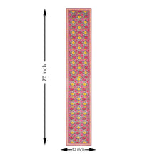 Pink Yellow Floral Print Set of 13 Table Set