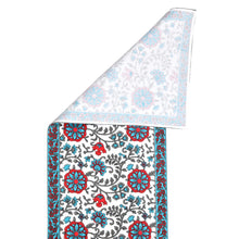Blue Red Traditional Print Set of 13 Table Set