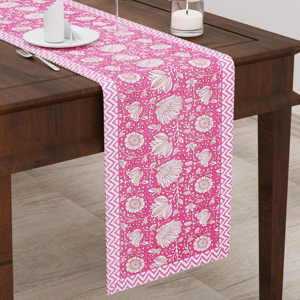 Cream Pink Contemporary Print Set of 13 Table Set