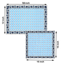 Blue Block Print Set of 13 Table Set