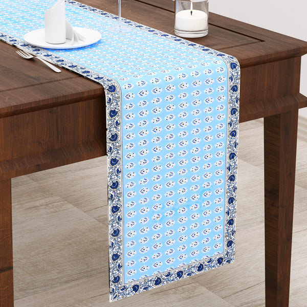 Blue Block Print Set of 13 Table Set