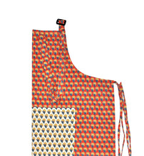 Buti print orange apron