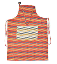 Buti print orange apron