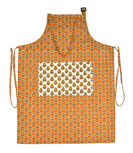 Navy blue retro print apron