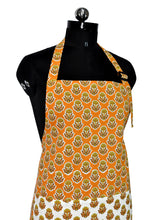 Navy blue retro print apron