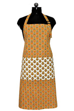 Navy blue retro print apron